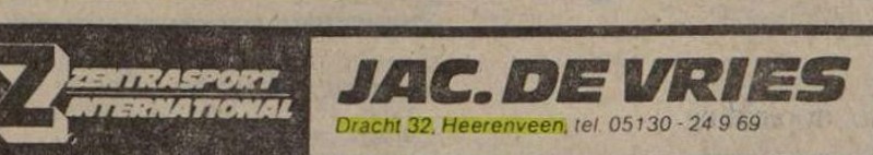 07 LC 31 12 1976 Zentrasport JacdeVries Dracht 32