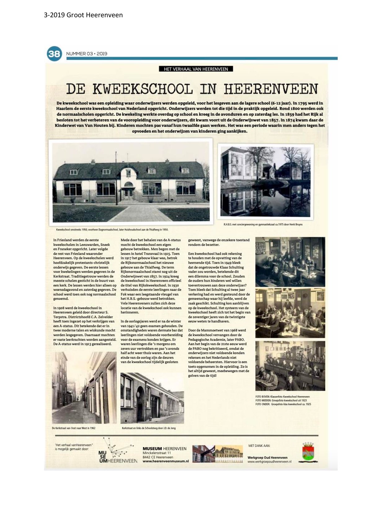 De kweekschool in Heerenveen