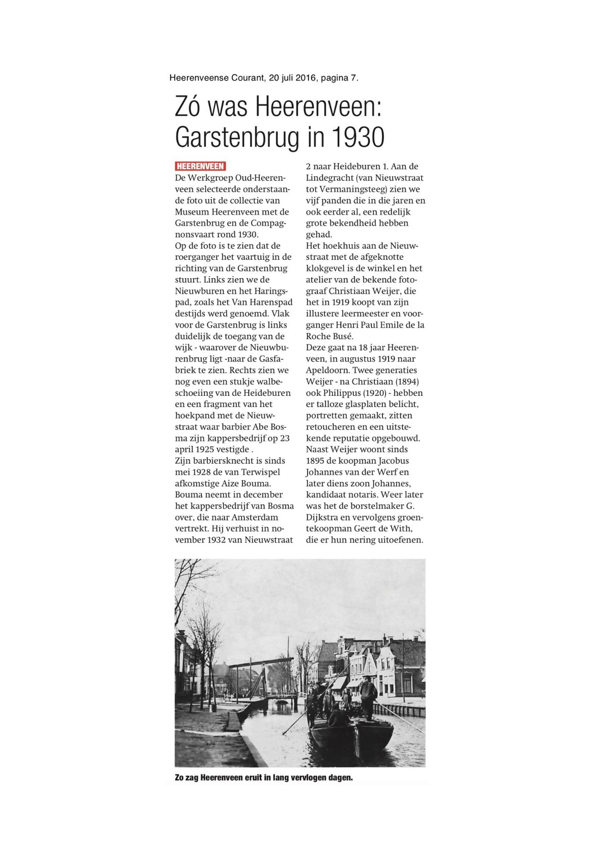 Zo was Heerenveen Garsterbrug i 1930