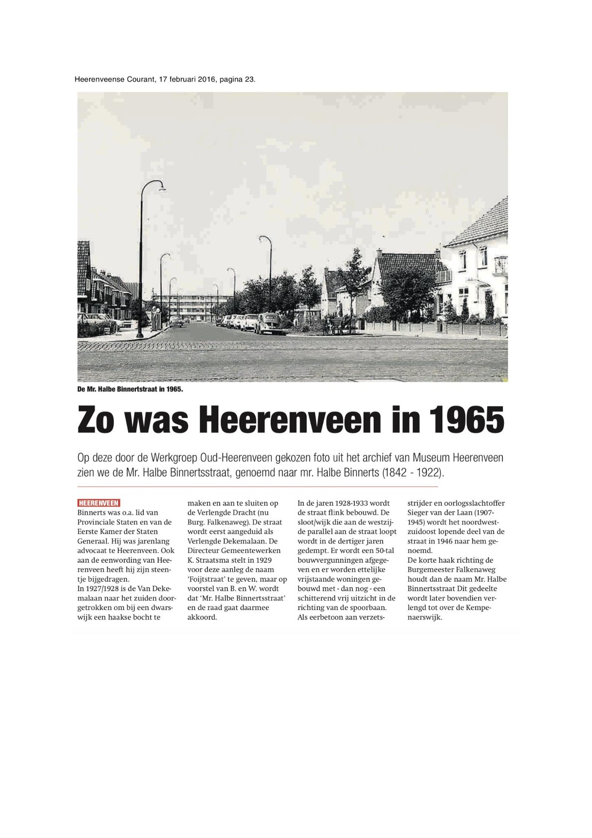 Zo was Heerenveen in 1965