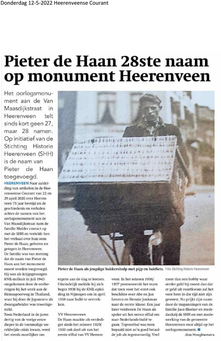 9933 2022 05 12 Pieter de Haan 28ste naam op monument Heerenveen