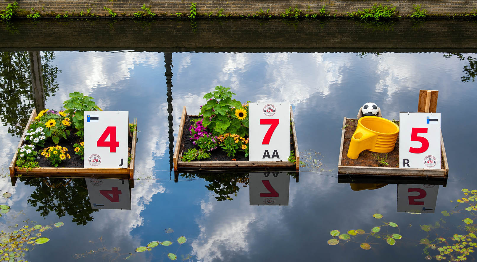 Drie drijvende tuintjes met 475 jaar Heerenveen