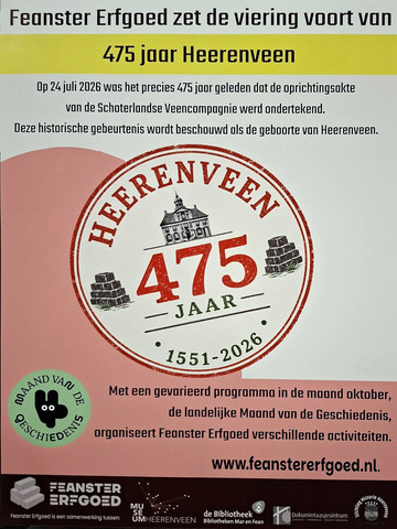 flyer 475 jaar heerenveen feanster erfgoed