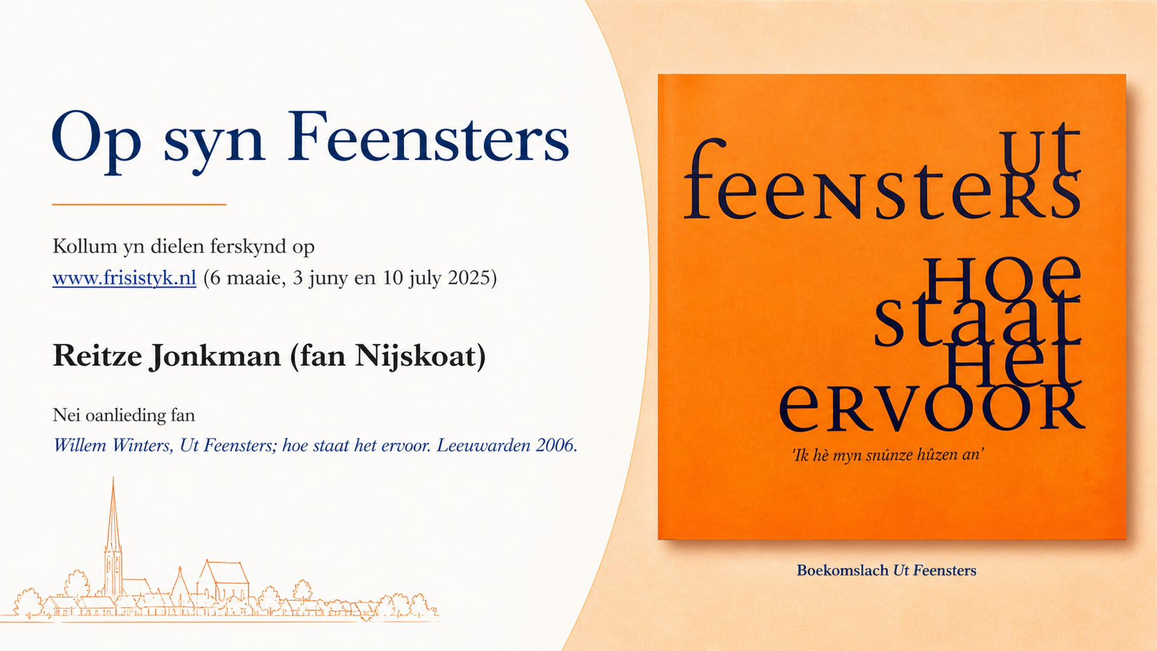 Presentatie van Reitze Jonkman over het Feensters